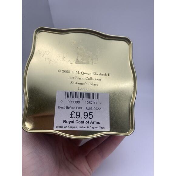Royal Collection Buckingham Palace Royal Blend Tea Tin Teal Blue 2008 - Picture 7 of 8